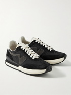 Visvim - FKT Runner Suede and Leather-Trimmed Nylon-Blend Sneakers - Black