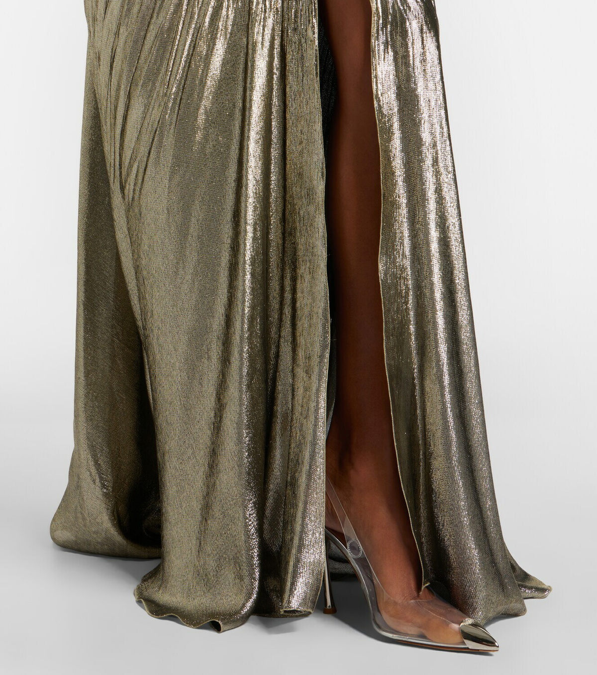 Maria Lucia Hohan Dakota lamé chiffon gown