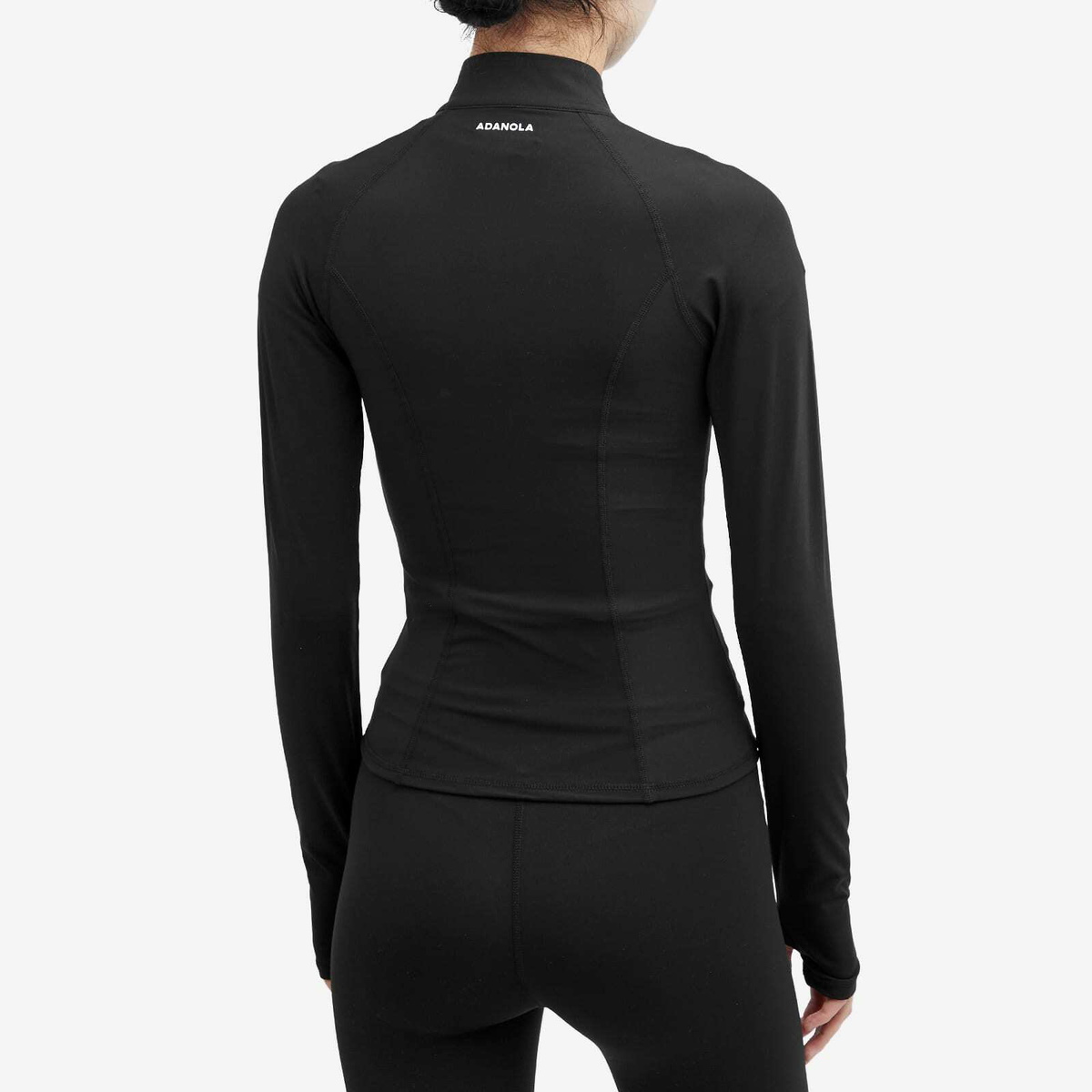 Adanola Women's Ultimate Long Sleeve Zip Up Top in Black