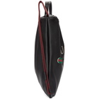 Gucci Black Leather Drawstring Backpack