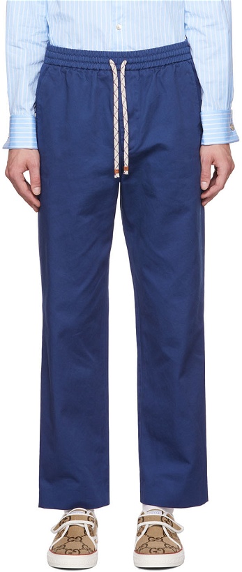 Photo: Gucci Navy Relaxed-Fit Sweatpants