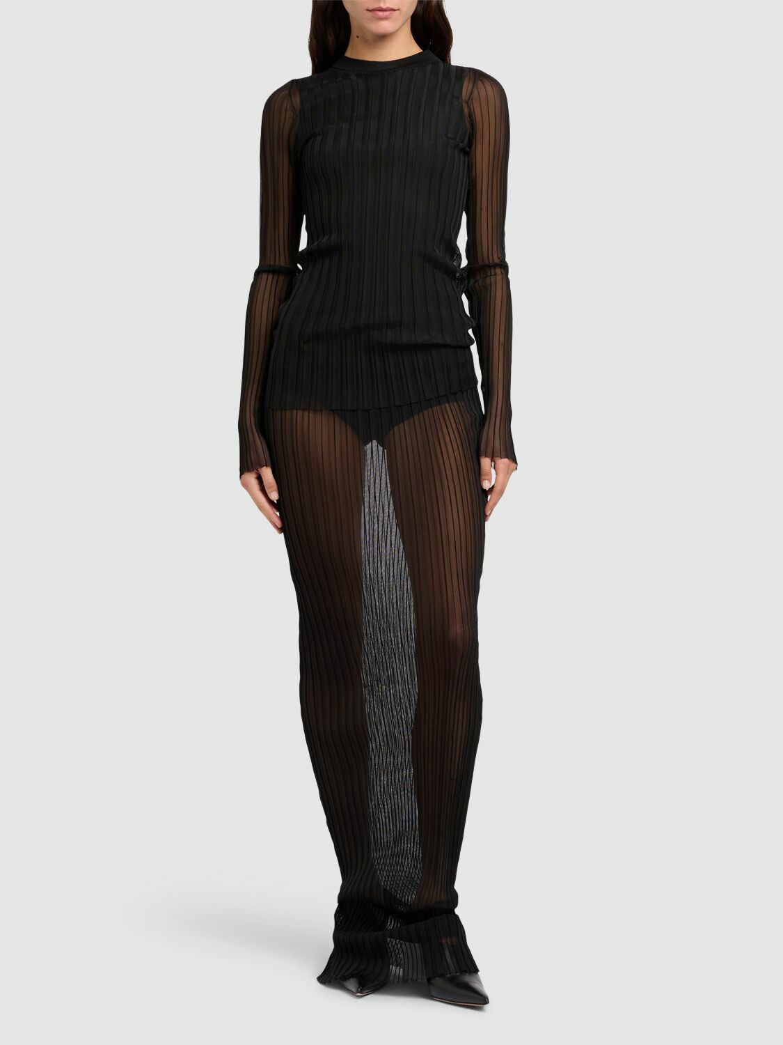 SPORTMAX Acino1234 Sheer & Knit 2-piece Top Sportmax