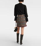 Etro Wool-blend tweed miniskirt