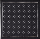 Dolce&Gabbana Black & White Silk Twill Polka-Dot Scarf