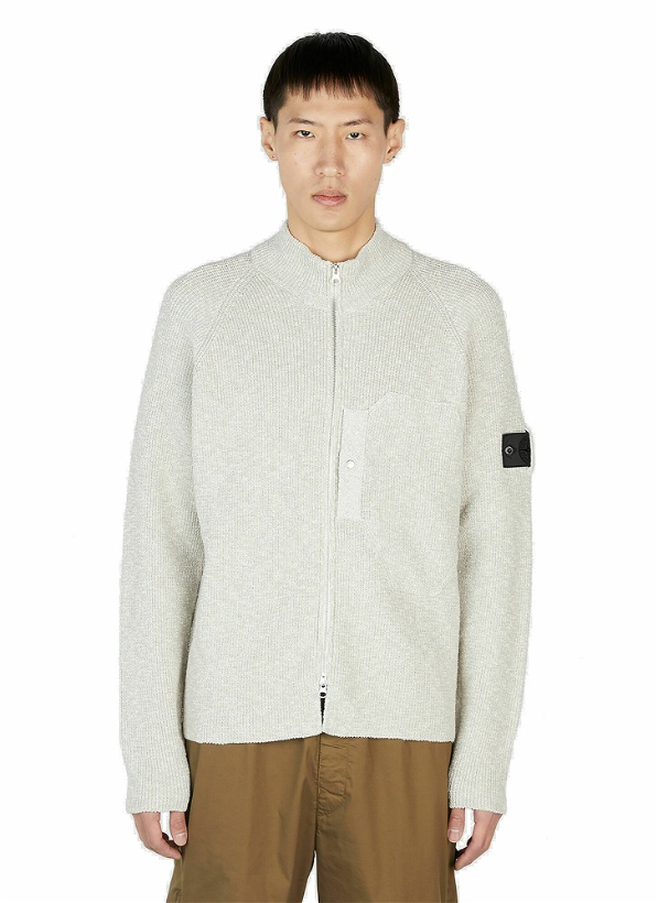 Photo: Stone Island Shadow Project - Compass Patch Zip Sweater in Grey