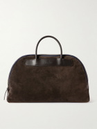 Bleu de Chauffe - Leather-Trimmed Suede Weekend Bag