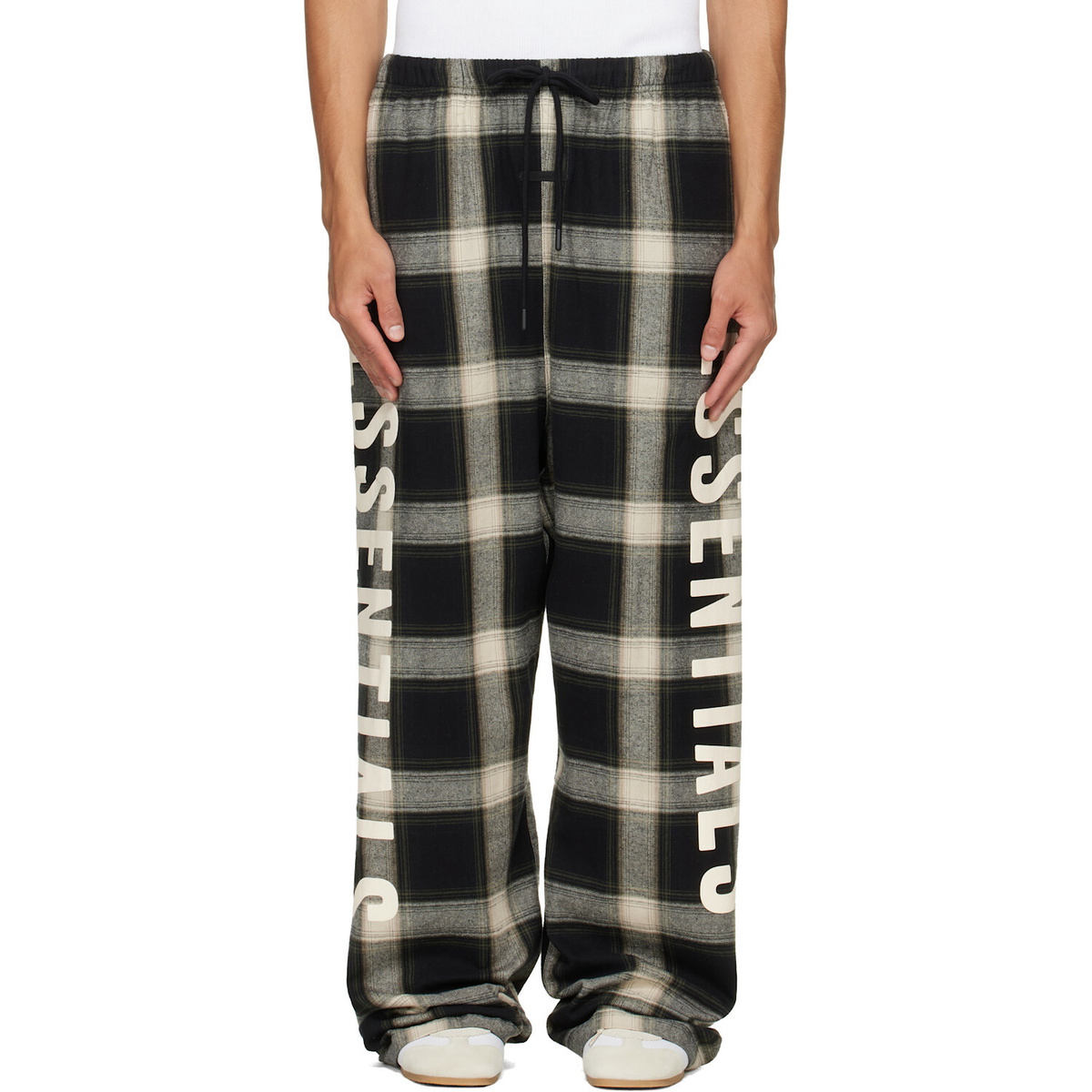 Fear of God ESSENTIALS Black & White Flannel Lounge Pants