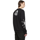 Dolce and Gabbana Black Printed Patches Sweatshirt