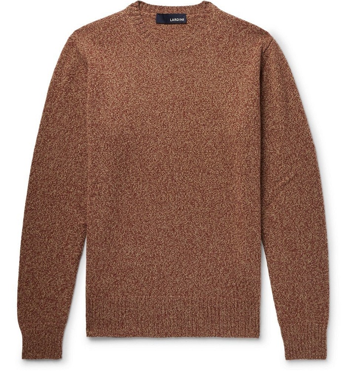 Photo: Lardini - Slim-Fit Mélange Wool Sweater - Men - Brick