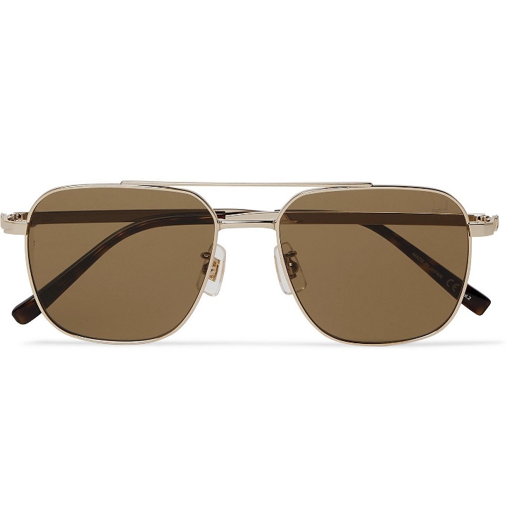 Photo: DUNHILL - Aviator-Style Gold-Tone and Tortoiseshell Acetate Sunglasses - Gold