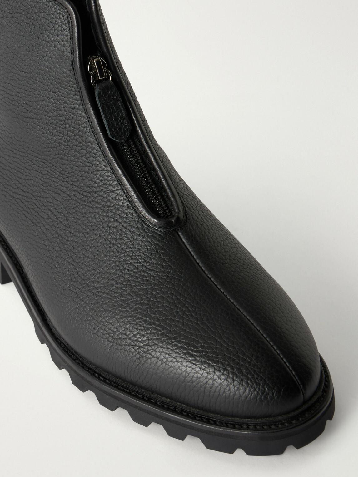 MORJAS - Alpine Shearling-Lined Leather Chelsea Boots - Black