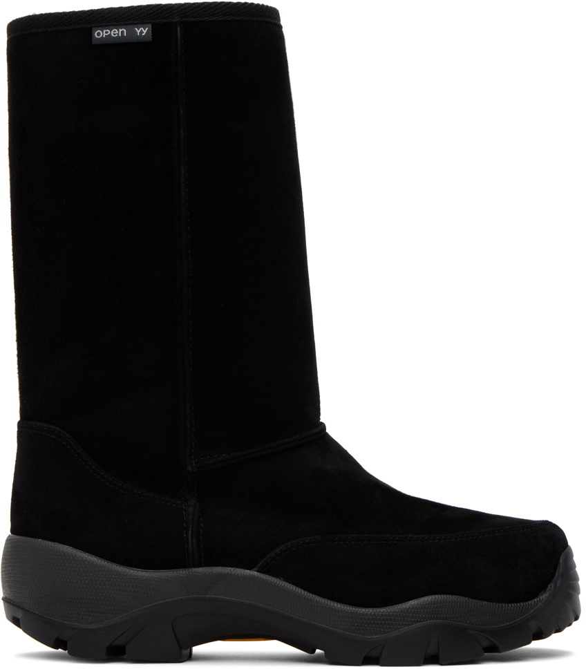 OPEN YY Black Ballet Slouchy Boots OPEN YY