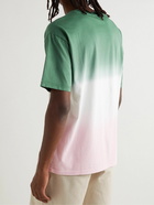 A.P.C. - Marius Logo-Print Dip-Dyed Cotton-Jersey T-Shirt - Green