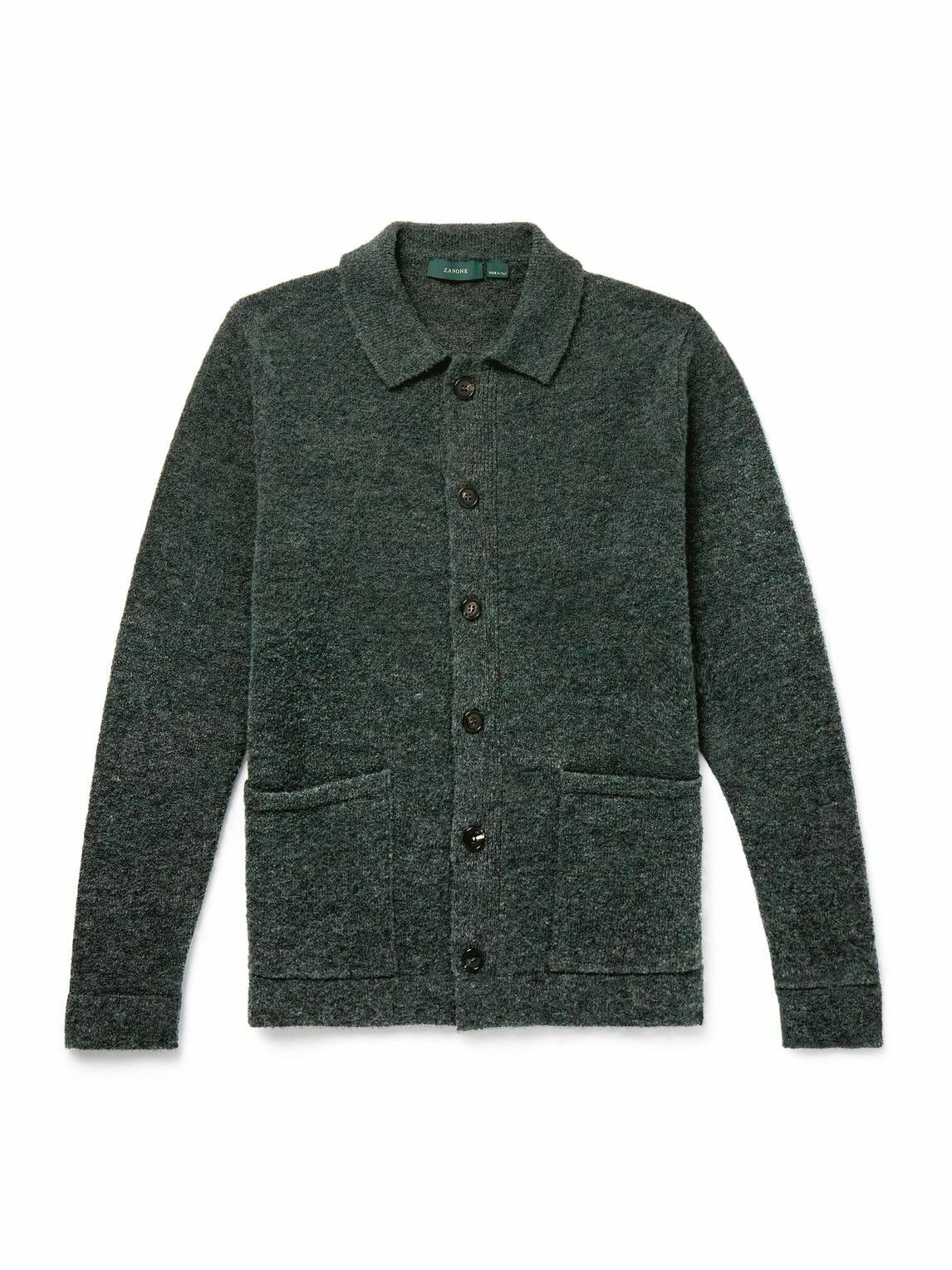 Incotex - Zanone Slim-Fit Virgin Wool-Blend Cardigan - Gray