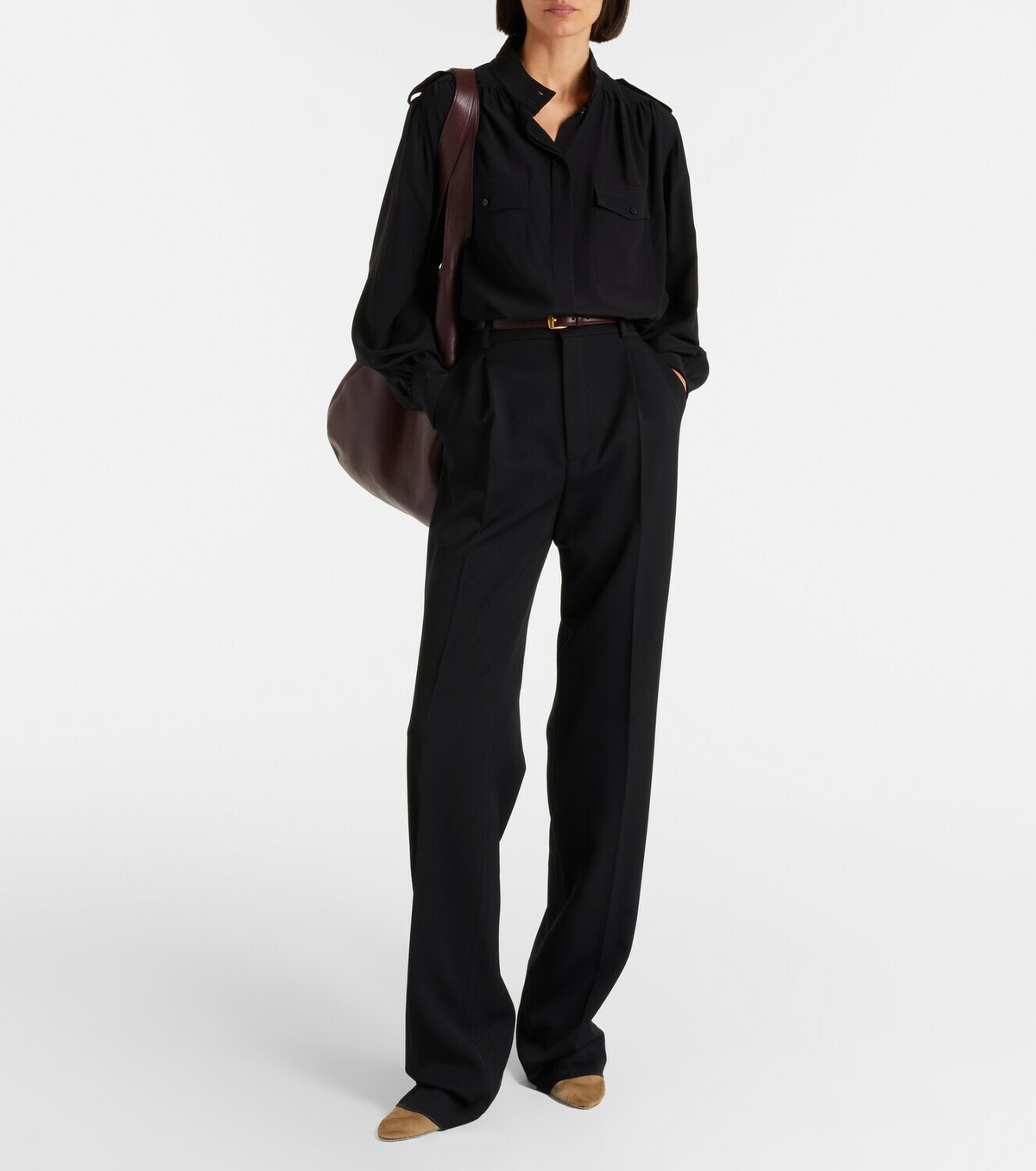 Christen Elipse 75 calf hair mules