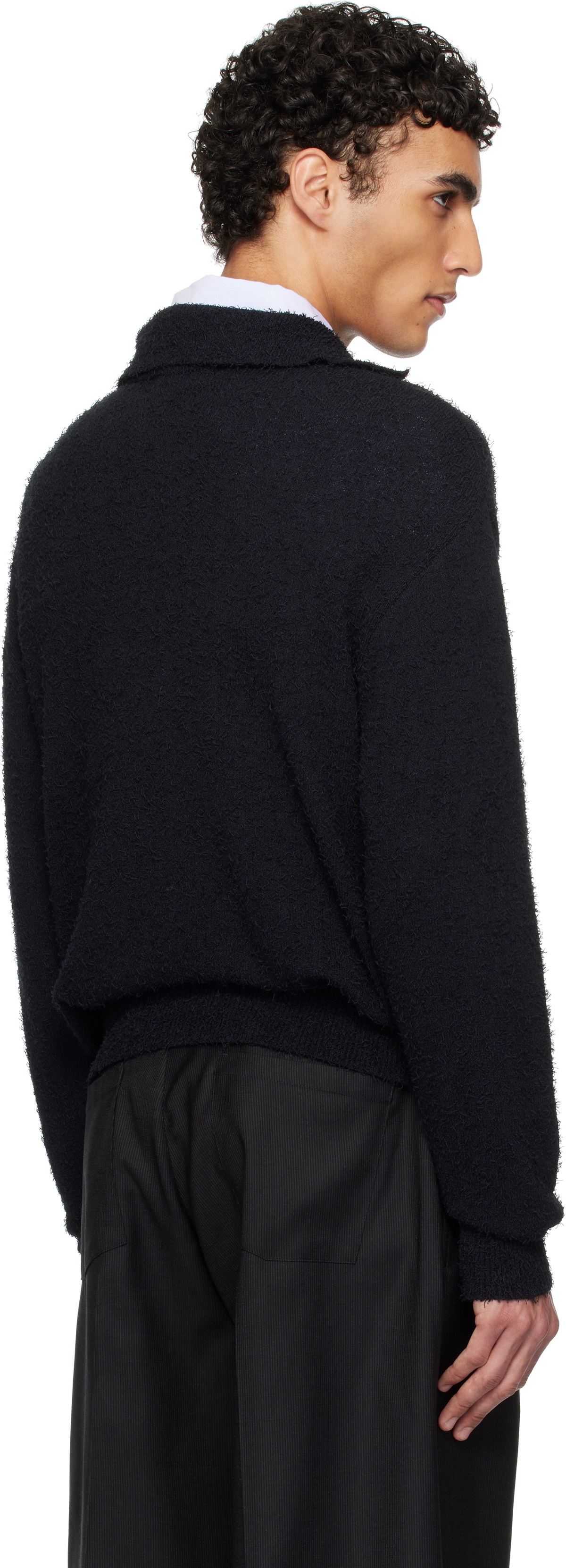 〈mfpen〉Black V-Neck Collar Sweater mfpen Black V-Neck Collar Sweater mfpen