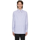 Gucci White and Blue Vintage Stripe Shirt