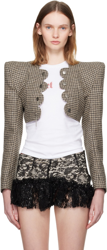 Photo: LAURA ANDRASCHKO Brown Pagoda Bolero Blazer