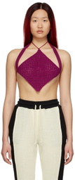 Kijun SSENSE Exclusive Purple Diamond Crochet Tank Top