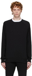 Balmain Black Embossed Logo Sweatshirt