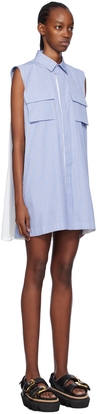 sacai Blue Thomas Mason Edition Minidress Sacai