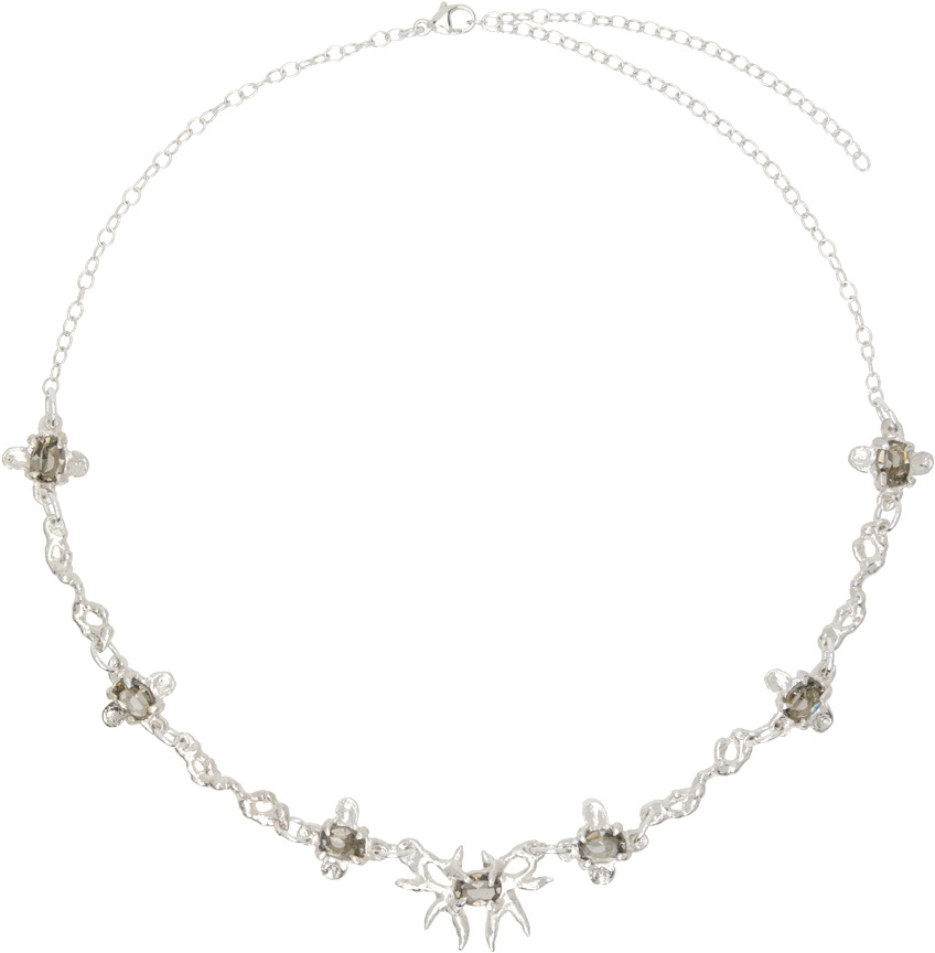 Harlot Hands SSENSE Exclusive Silver Butterfly Collar Necklace