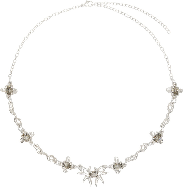 Photo: Harlot Hands SSENSE Exclusive Silver Butterfly Collar Necklace
