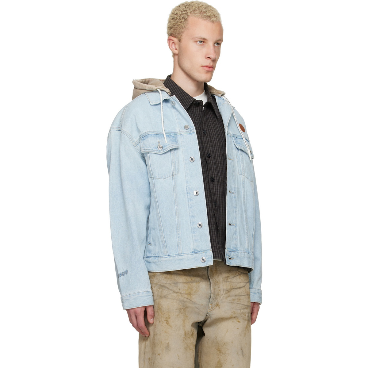 AAPE by A Bathing Ape Blue 'AAPENOW' Moonface Hooded Denim Jacket
