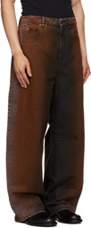EGONlab Black & Orange Overscaled Jeans