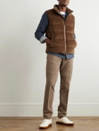 Incotex - Montedoro Quilted Cotton-Corduroy Down Gilet - Brown