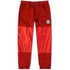 Moncler Men's Nylon Panel Cord Pant in Red