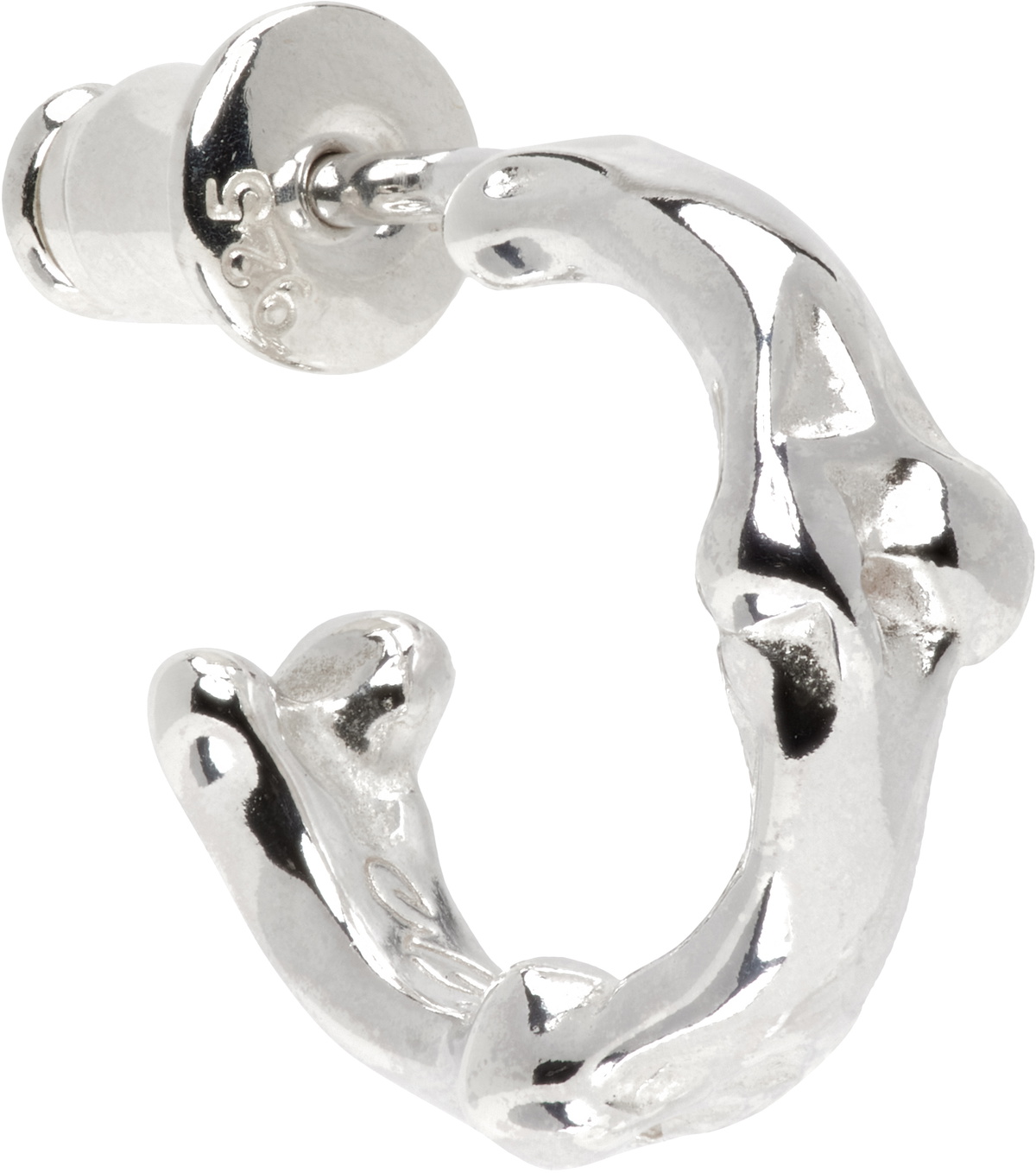 TAKAHIROMIYASHITA TheSoloist. Silver Bone Shaped Single Earring