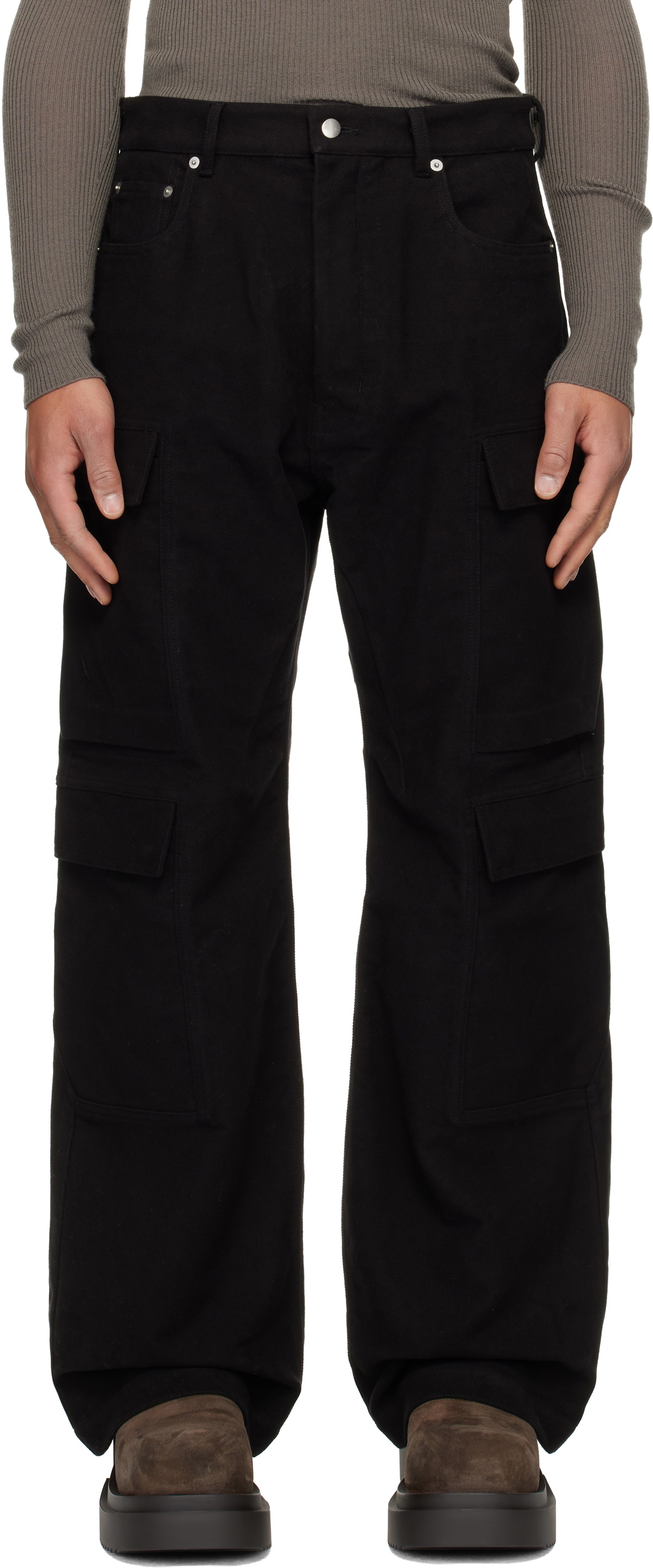 Rick Owens Black Hollywood Bolan Cargo Pants Rick Owens