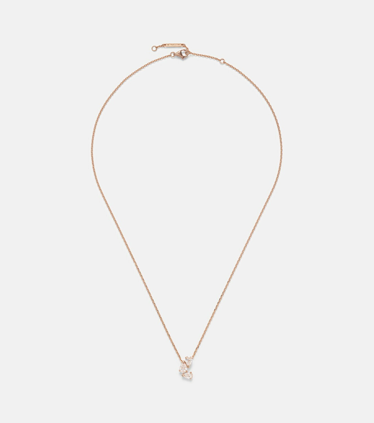 Repossi Serti Sur Vide 18kt rose gold pendant necklace with diamonds
