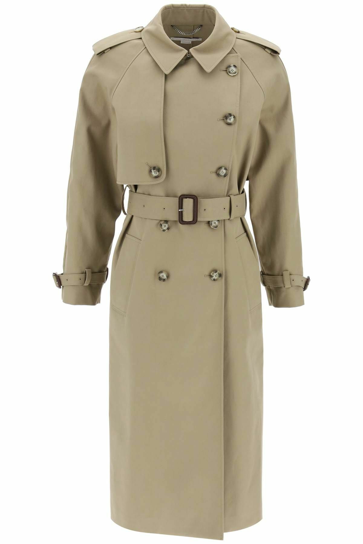 コート Stella Mccartney Sand Cotton Trench Coat Women Sand Oversized Belted Trench Coat | Stella McCartney US