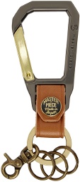 master-piece Tan Carabiner Keychain