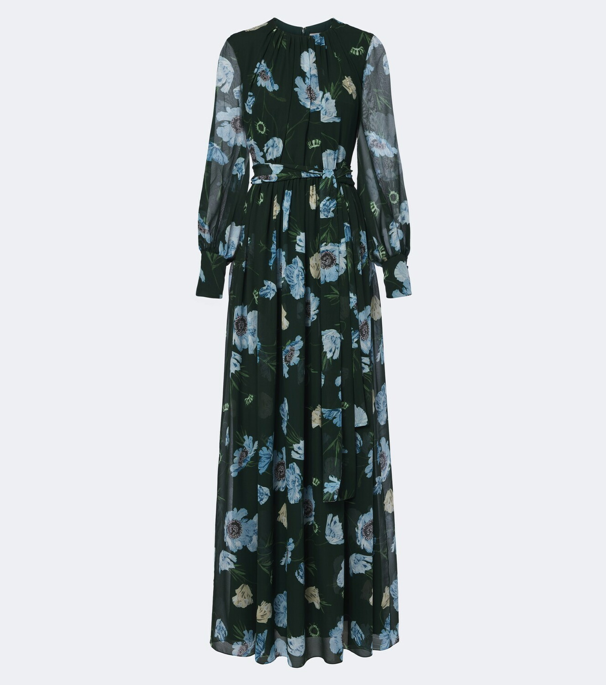 Erdem Floral silk voile gown