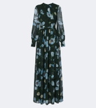 Erdem Floral silk voile gown