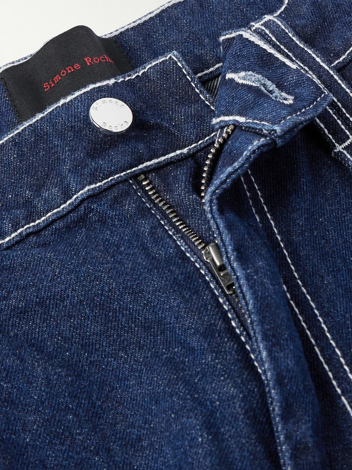 【SIMONE ROCHA】ネイビー Turbo Embellished Puddle ジーンズ Simone Rocha - Turbo Embellished Puddle Jeans – Simone Rocha US