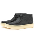 Clarks Originals Men's Wallabee Cup Boot in Black Eco Leather