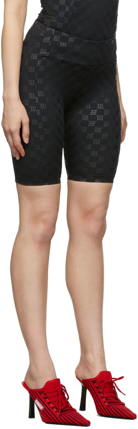MISBHV Monogram High Waisted Biker Shorts Black