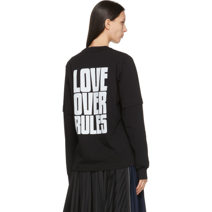 トップス Sacai Hank Willis Thomas/ Sacai Black Hank Willis Thomas Edition Graphic T-Shirt Sacai