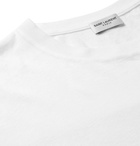 SAINT LAURENT - Printed Cotton-Jersey T-Shirt - White