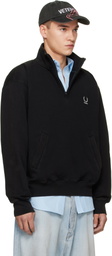 VETEMENTS Black Quarter-Zip Sweatshirt
