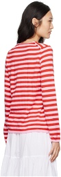 Comme des Garçons Girl Pink & Red Striped Sweater