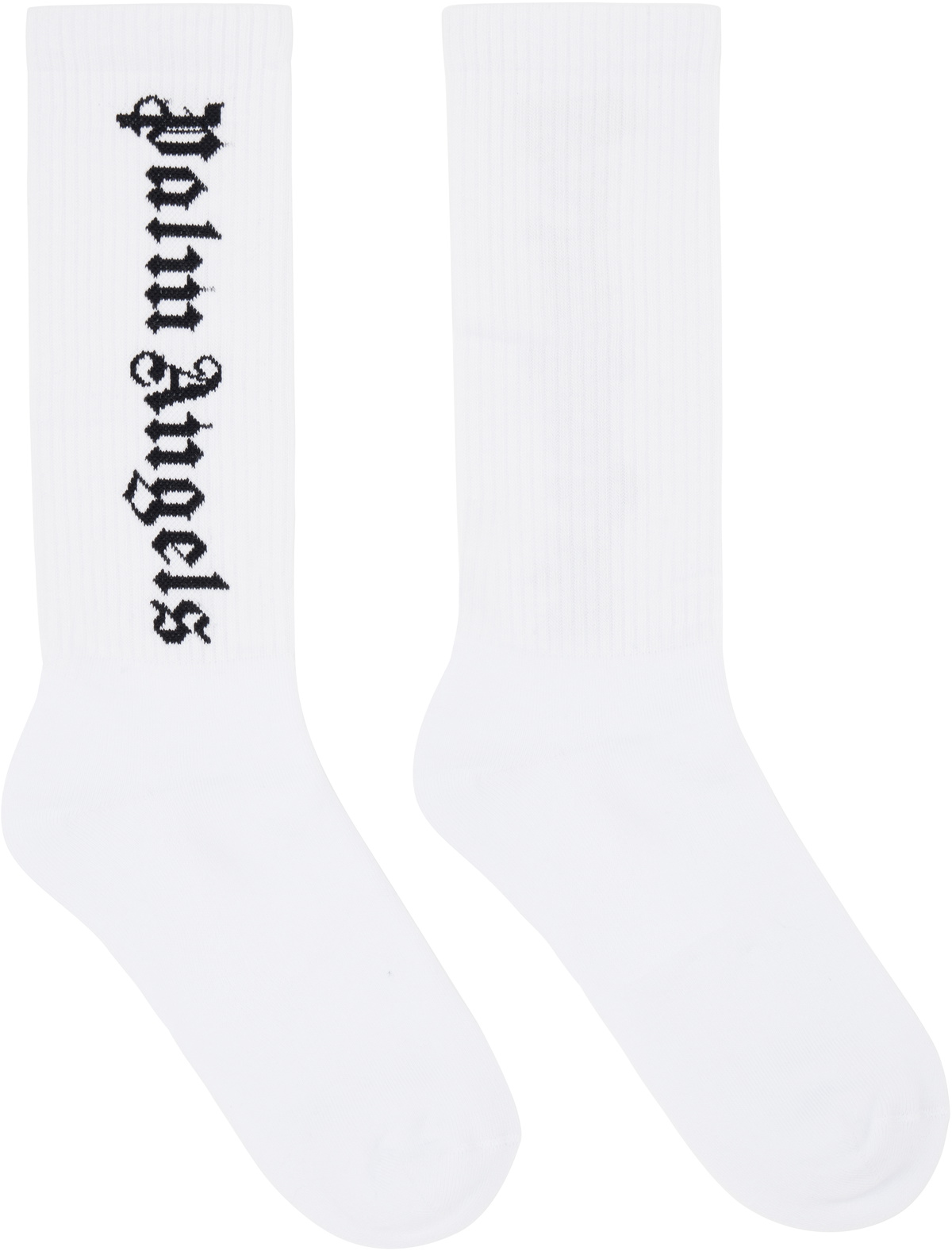 Palm Angels White Classic Logo Socks
