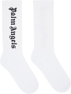 Palm Angels White Classic Logo Socks
