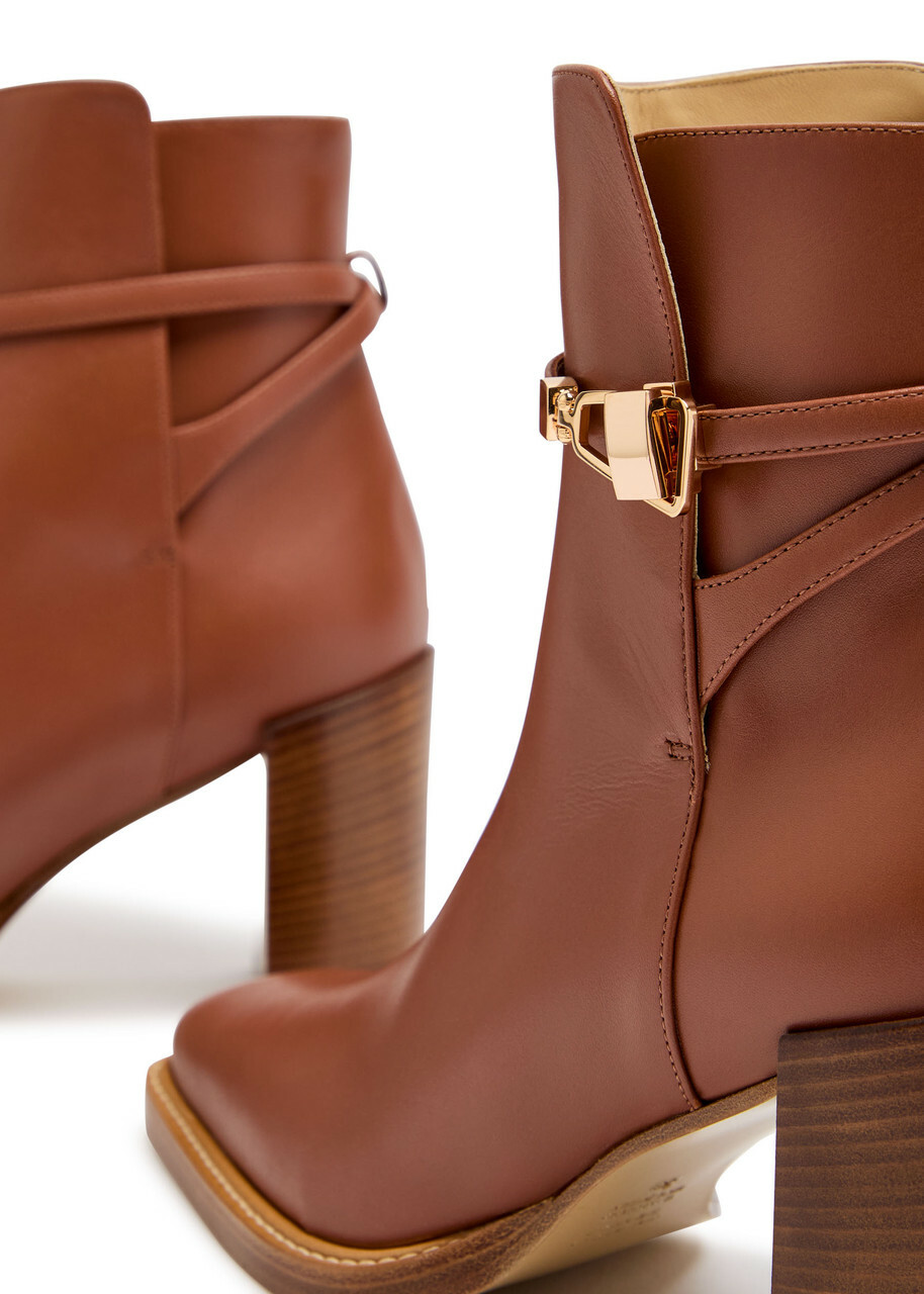Gabriela Hearst Nina Leather Ankle Boots Tan