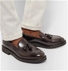 Brunello Cucinelli - Leather Tasselled Loafers - Dark brown