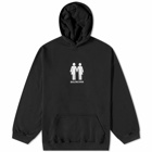 Balenciaga Men's Pride Boxy Hoody in Black/White